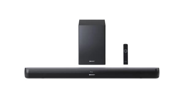 Sharp HT-SBW202 2.1 Soundbar med trådløs subwoofer til TV over 40"", HDMI ARC/CEC, Aux-in, Optisk, Bluetooth, 92cm, Black Sh
