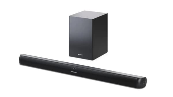 Sharp HT-SBW202 2.1 Soundbar med trådløs subwoofer til TV over 40"", HDMI ARC/CEC, Aux-in, Optisk, Bluetooth, 92cm, Black Sh