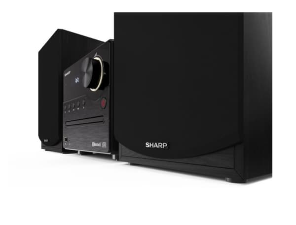Sharp XL-B512(BK) Hi-Fi-mikrosystem, CD/FM/USB/Bluetooth v5.0, 45W, Black Sharp | Hi-Fi mikrosystem | XL-B512(BK) | USB-port |