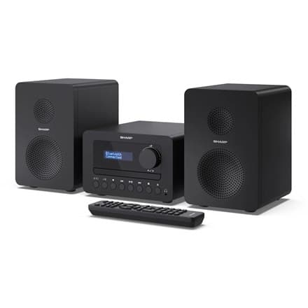 Sharp XL-B520D(BK) Tokyo Hi-Fi Micro System 2.0, FM/DAB/DAB+/USB, CD, Bluetooth 5.0, Aux-ingång, Black Sharp | Svart | XL-B520D(BK)