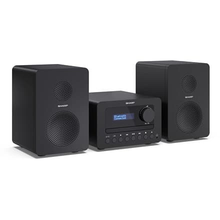 Sharp XL-B520D(BK) Tokyo Hi-Fi Micro System 2.0, FM/DAB/DAB+/USB, CD, Bluetooth 5.0, Aux-ingång, Black Sharp | Svart | XL-B520D(BK)