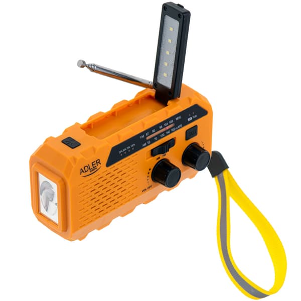 Adler sveivradio med solcellelading
