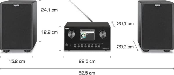Imperial DABMAN i310 CD sw mikro hi-fi system med forstærker, DAB+/FM internet (22-329-00)