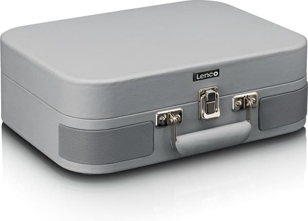 Classic Phono Retro skivspelare - Vinylfodral med Bluetooth - Autostopp - TT-116GY - Grå