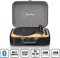 Miniatyrbild 4 av 9: Classic Phono Retro skivspelare - Vinylfodral med Bluetooth - Autostopp - TT-116BK - Svart
