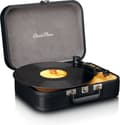 Miniatyrbild 1 av 9: Classic Phono Retro skivspelare - Vinylfodral med Bluetooth - Autostopp - TT-116BK - Svart