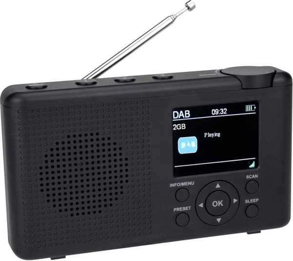Reflexion TRA23DAB/GR bordradio DAB+, DAB, FM DAB+, FM genopladelig antracit, grå (Reflection TRA2