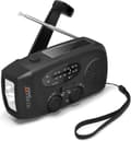 Miniatyrbillede 1 af 9: Technaxx TX-238 Emergency Radio AM, FM Emergency Radio Håndsving, Solpanel, Lommelygte, Genopladelig Sort