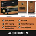 Miniatyrbillede 9 af 10: Lenco TCD-2551WD Pladespiller lydpladeafspiller med bæltedrev Wood Automatic (TCD-2551)