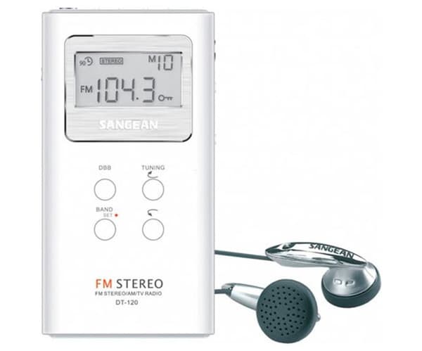Sangean Dt-120 Bærbar Radio Hvid