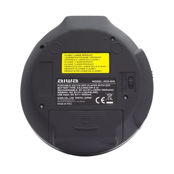CD/MP3-soitin Aiwa Kannettava Musta