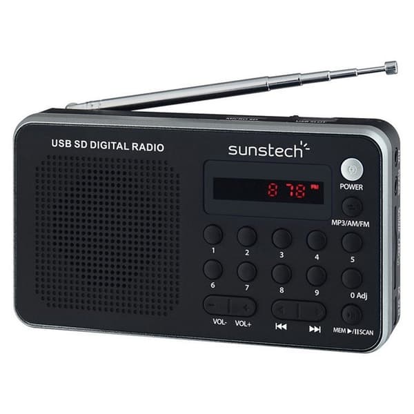 Sunstech Mira-rpds32 1.5w Am/fm Kannettava Radio Musta One Size / EU Plug