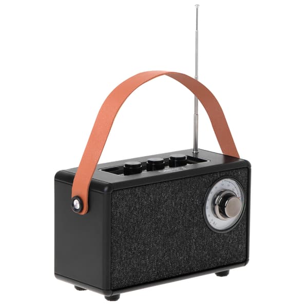 FM-radio med bluetooth och TWS-funktion - svart