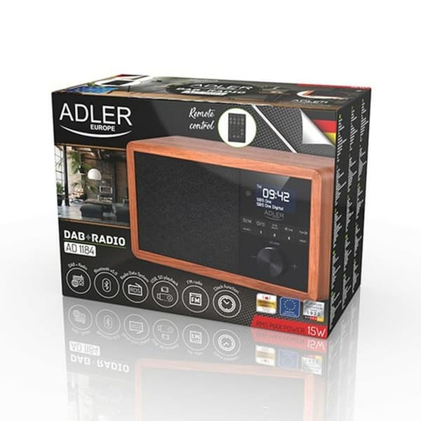 Radio Adler AD 1184 Svart Trä