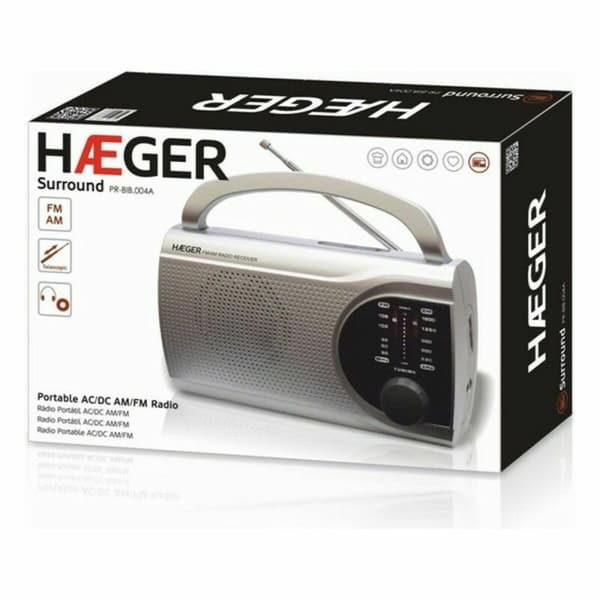 Radio AM/FM Haeger PR-BIB.004B Harmaa