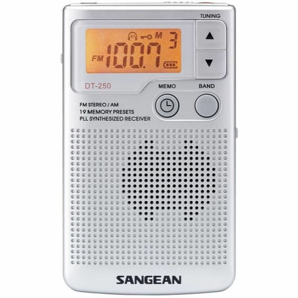 Radio Sangean DT250S Sølvfarvet
