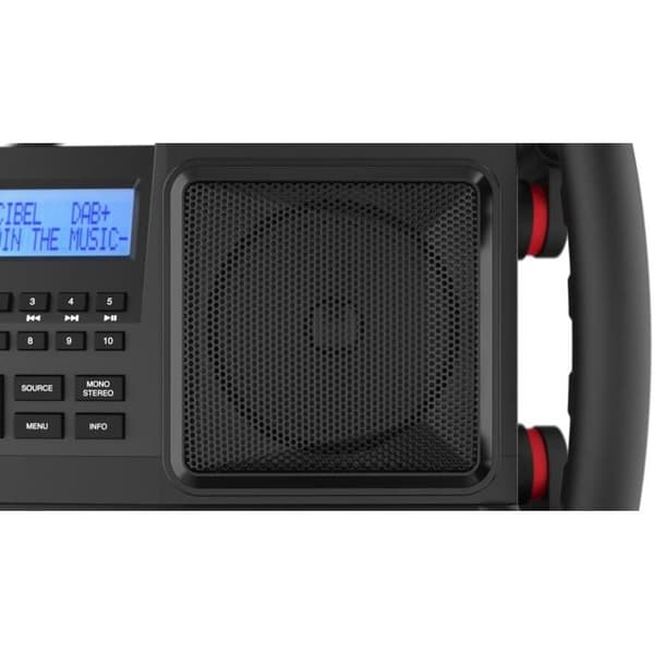 IP65 WORKSTATION Perfect Pro uppladdningsbar USB byggplatsradio (laddare/spelare)