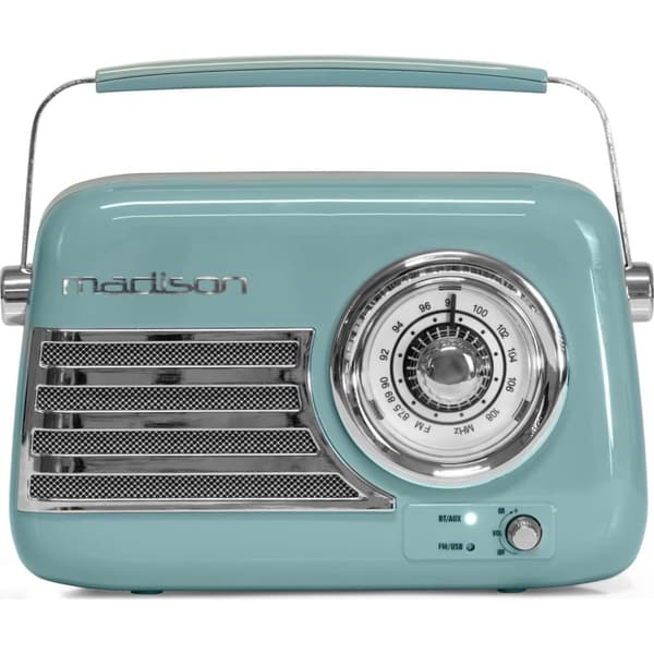 Madison Retro Radio m. Bluetooth och FM (blå)