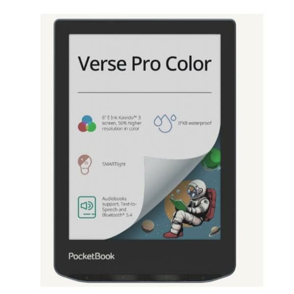 Ebok PocketBook Verse Pro Color 16 GB 6" Sort, Blå