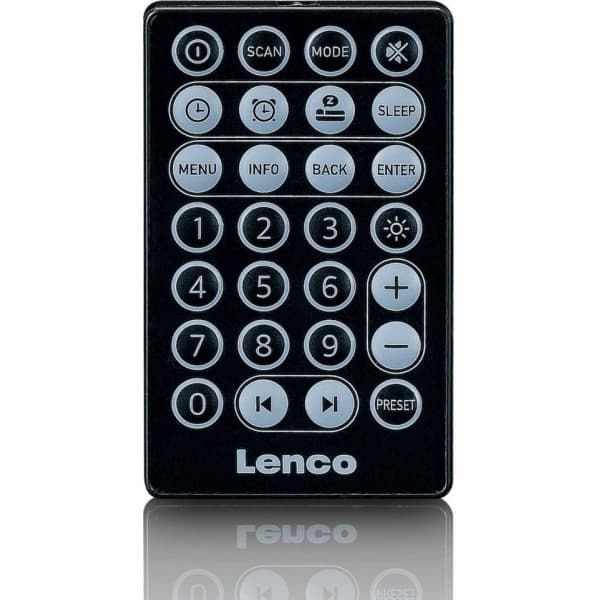 Lenco PDR-060 kannettava FM-radio Bluetoothilla, pähkinä