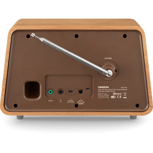 Sangean WR-201D bordsradio, Bluetooth, körsbär