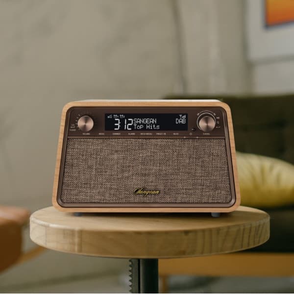 Sangean WR-201D bordsradio, Bluetooth, körsbär