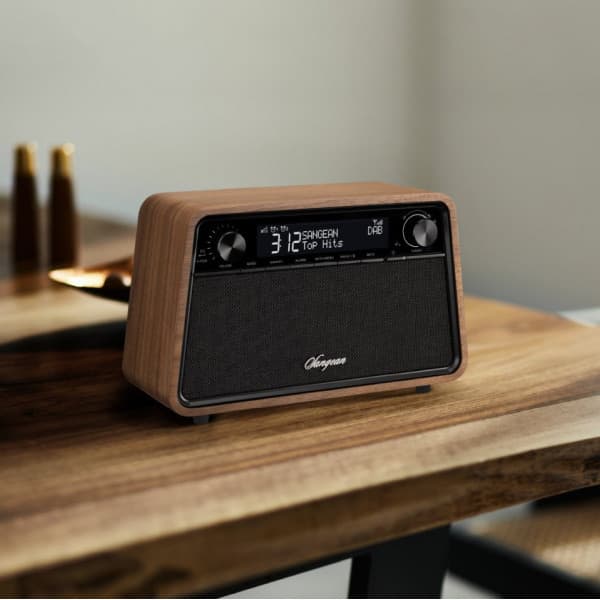Sangean WR-201D pöytäradio, Bluetooth, vintage pähkinäpuu