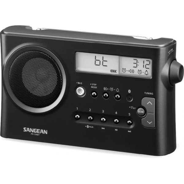 Sangean PR-D4BT AM/FM-pöytäradio, Bluetooth, tumman harmaa
