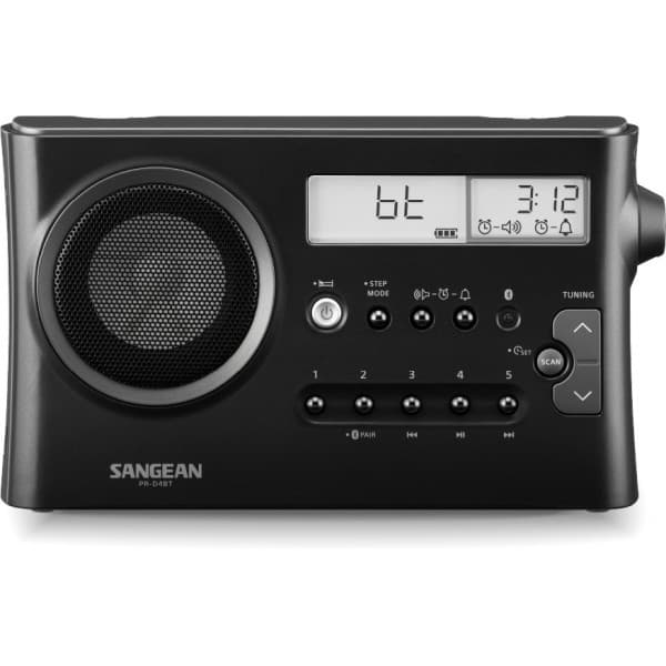 Sangean PR-D4BT AM/FM-pöytäradio, Bluetooth, tumman harmaa