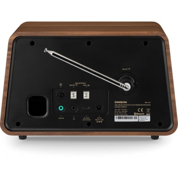 Sangean WR-101 pöytäradio, Bluetooth, vintage pähkinäpuu