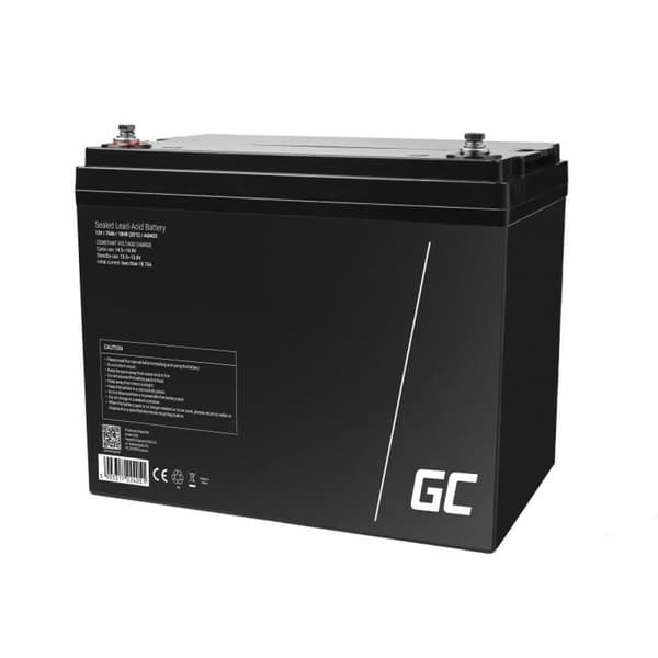 Batteri til System til Uafbrydelig Strømforsyning Green Cell AGM25 75 Ah 12 V