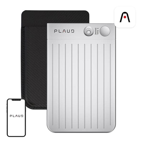 AI PLAUD Noteopptaker (sølv).