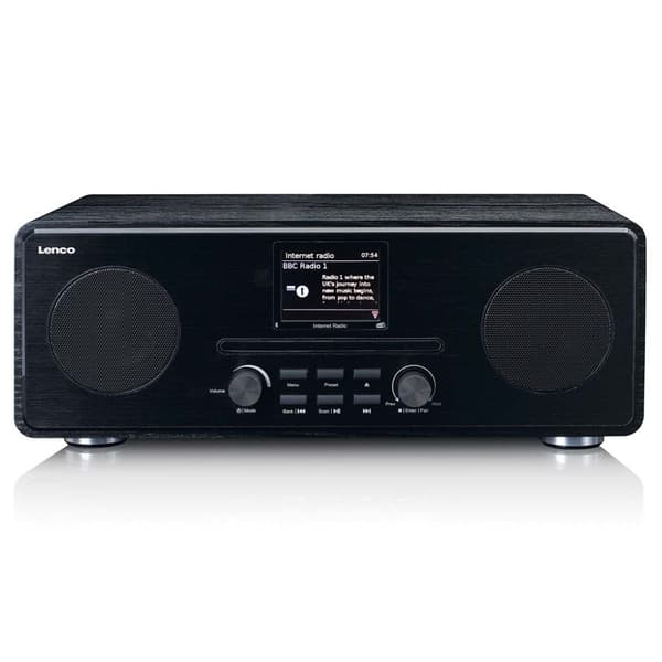 Lenco Internett / DAB+ / FM-radio med CD-spiller og Bluetooth® Svart