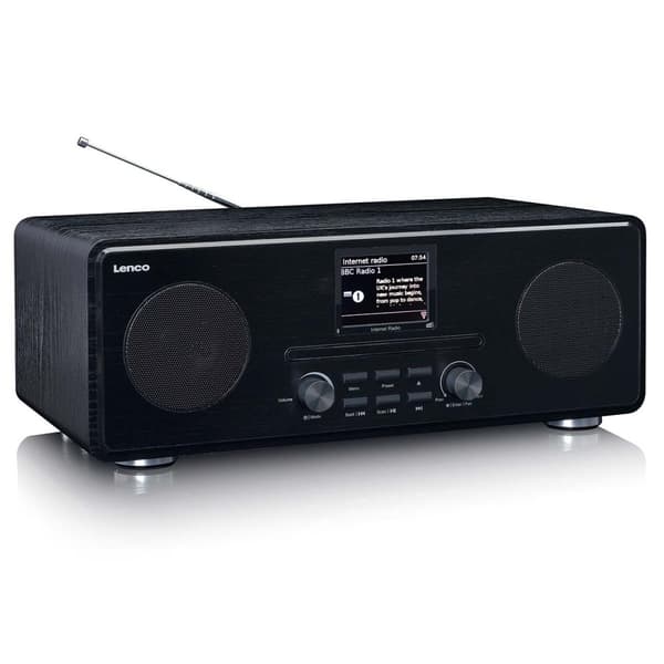 Lenco Internett / DAB+ / FM-radio med CD-spiller og Bluetooth® Svart