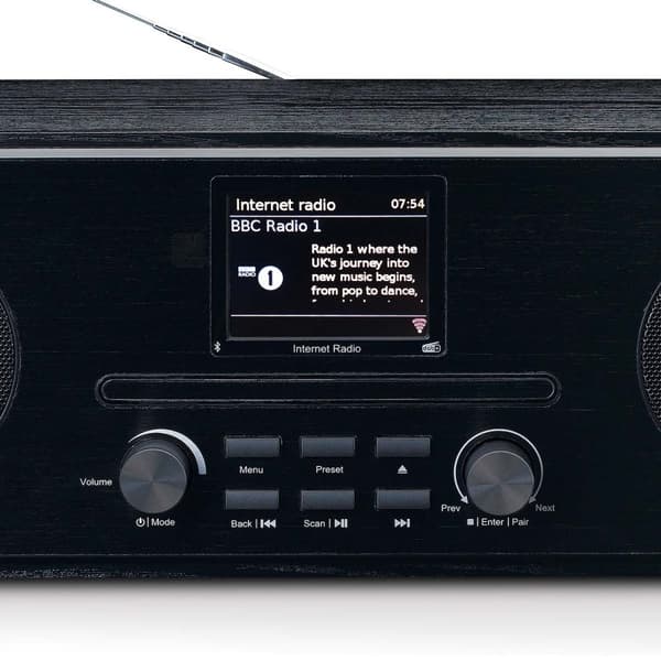 Lenco Internett / DAB+ / FM-radio med CD-spiller og Bluetooth® Svart