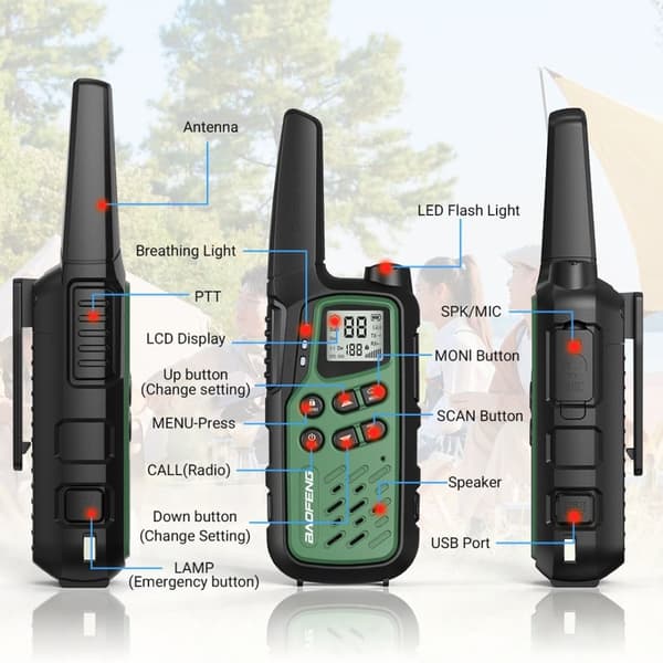 Walkie-Talkie Baofeng BF-T25E Grön