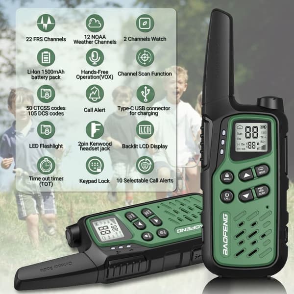 Walkie-Talkie Baofeng BF-T25E Grön