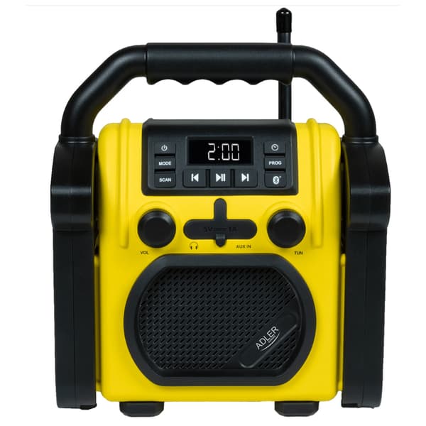 Adler byggeradio med Bluetooth og holdbart design