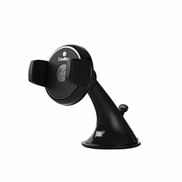 Støtte til Trådløs Oplader til Bilen CoolBox CoolCharge Sort 15 x 20 x 10 cm Sort