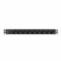 Miniatyrbild 1 av 4: Förgreningslist 9 Tomas med Brytare Lanberg PDU-09F-0300-BK 220-250 V 16 A 4000 W