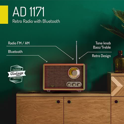AD 1171 Retro Radio Bluetoothilla