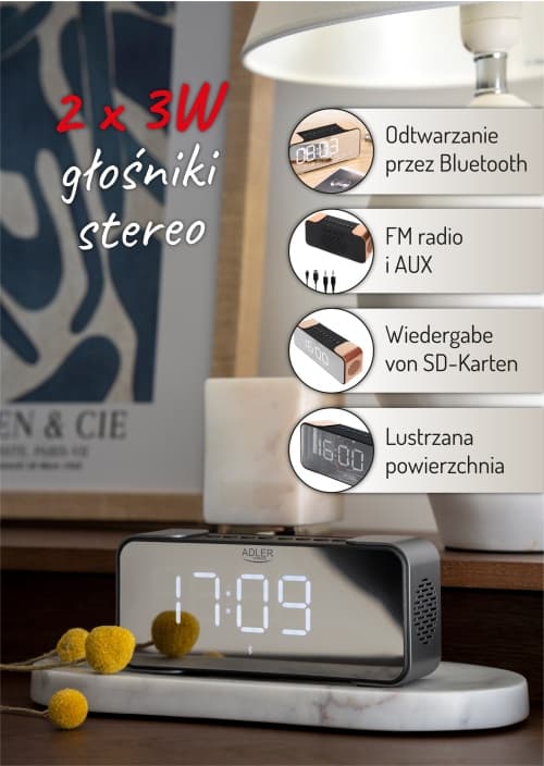 AD 1190 silver Trådlös klockradio