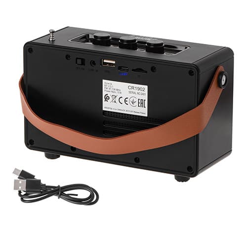 CR 1902 musta FM-radio Bluetoothilla - USB-c
