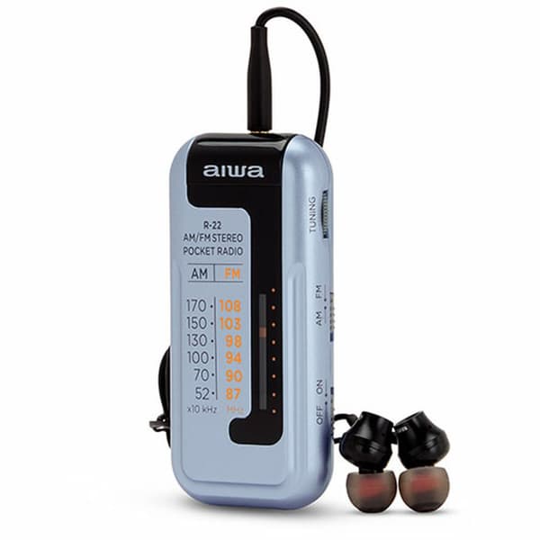 Radio Aiwa R22SL Hopeinen