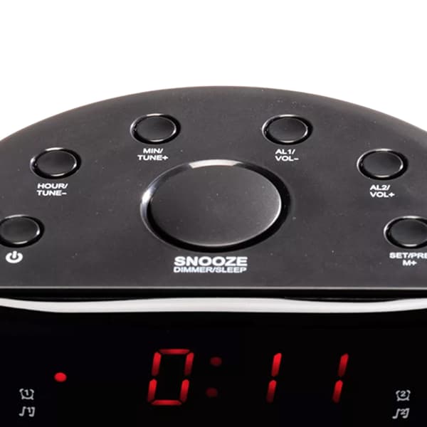 Denver klokkeradio CR-430MK2 med dobbel alarm og FM-radio