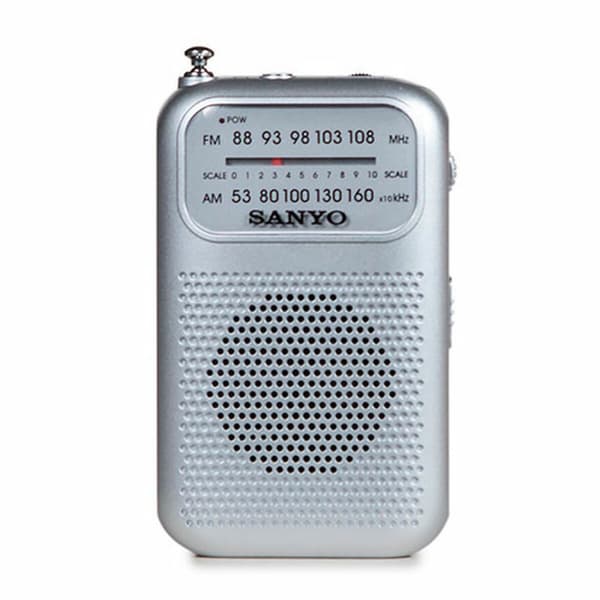 Transistorradio Sanyo AM/FM Sølv