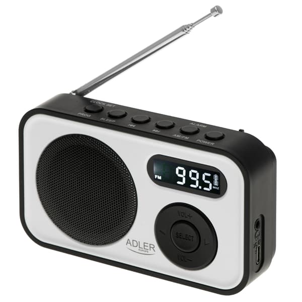 Adler FM-Radio med PPL och LCD-display