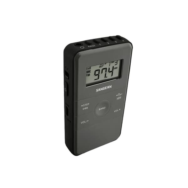 Bærbar digital radio Sangean Sort AM/FM Genopladelig