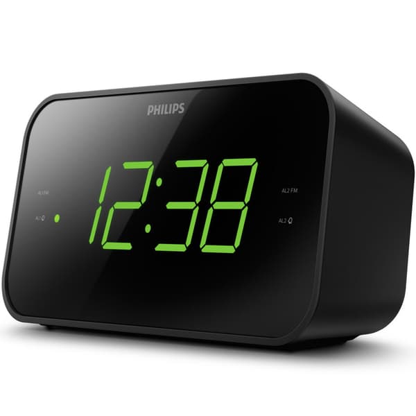 Philips: Digital FM-klockradio Stora siffror Två alarm