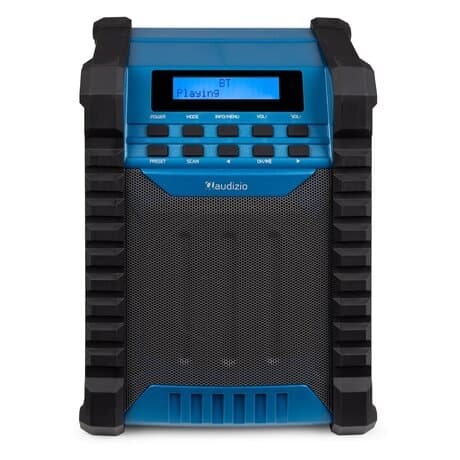 Audizio Jobsite på batteri - Bygg- och Arbetsradio med Bluetooth och antenn - DAB+ och FM - IP54